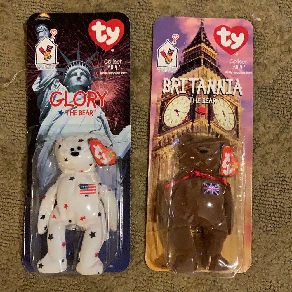 Ty original Brittania and glory Beanie bears